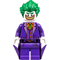 LEGO The Joker with Wide Grin Minifigure with Neck Bracket