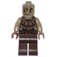 LEGO Mordor Orc Dark Tan Bald Minifigure