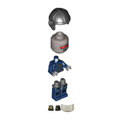 LEGO Robo SWAT with Helmet and Body Armor Minifigure