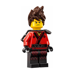 LEGO Kai with Spiked Hair Minifigure and Silver Katana Holder