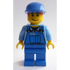 LEGO Male in Jeans Overall with Red Hair Minifigure