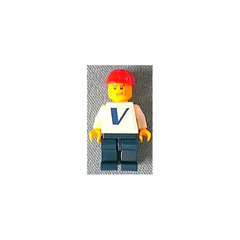 LEGO Worker with Vestas Logo (Sticker) Minifigure Cheak Lines