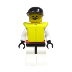 LEGO Rescuer with Moustache, Life Jacket and Cap Minifigure