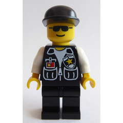 LEGO Police with Sheriff Star and Black Cap Minifigure