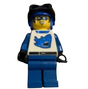 LEGO Blue Racer with shark design Minifigure