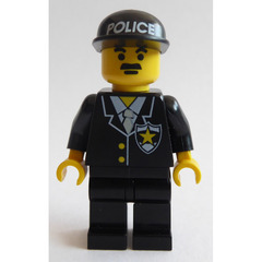 LEGO Command Post Central / Police Headquarters Cop with Black Cap with POLICE Pattern Minifigure