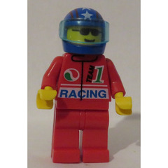 LEGO Octan Racing Blue Helmet with Stars and Stripes Pattern Minifigure