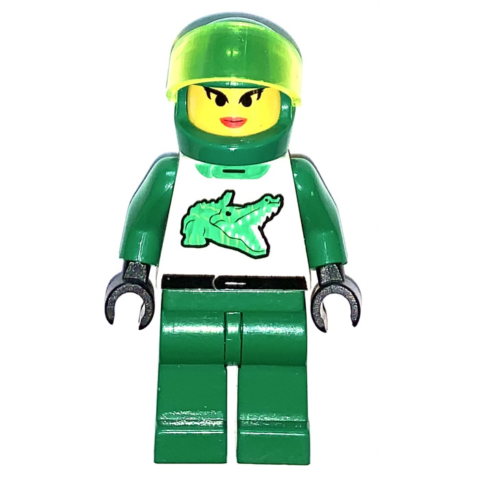 LEGO Green Buggy Female Racer Minifigure