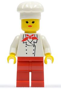 LEGO Female Chef with Red Legs Minifigure
