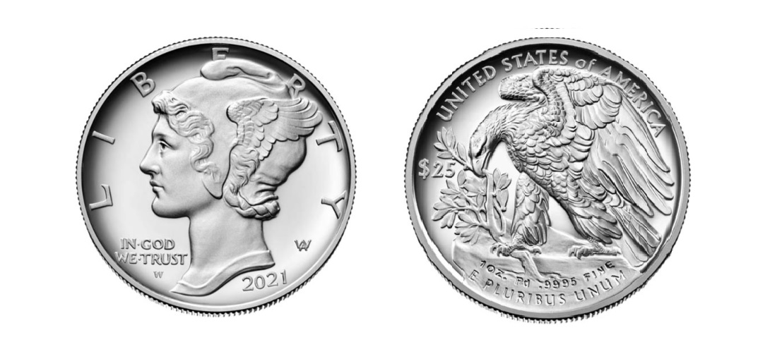2021-W 1 oz Proof American Palladium Eagle Coin