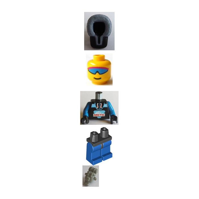 LEGO Arctic Male with Light Gray Back Pack Minifigure