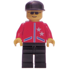 LEGO Male Red Jacket Town Minifigure