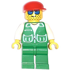 LEGO Man with Green Jacket and Red Cap Minifigure