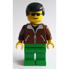 LEGO Town - Male with Brown Jacket Minifigure