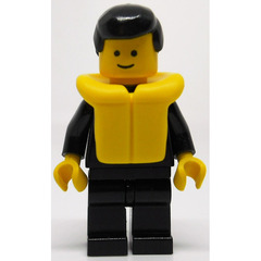 LEGO Police with Lifejacket and Black Hair Minifigure