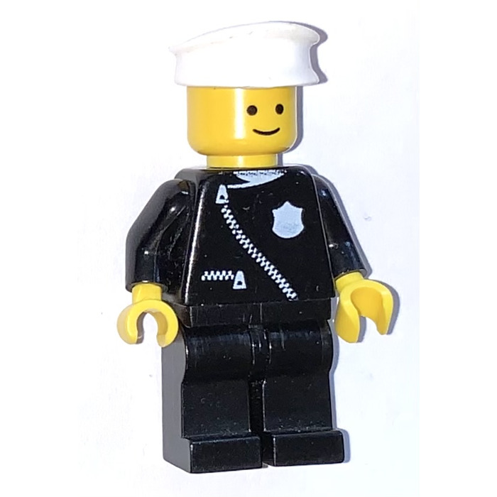 LEGO Policeman with Zipper and White Hat Minifigure
