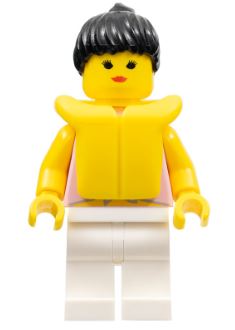 LEGO Girl with pink shirt and life jacket Minifigure
