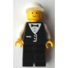 LEGO Race Official with White Cap Minifigure