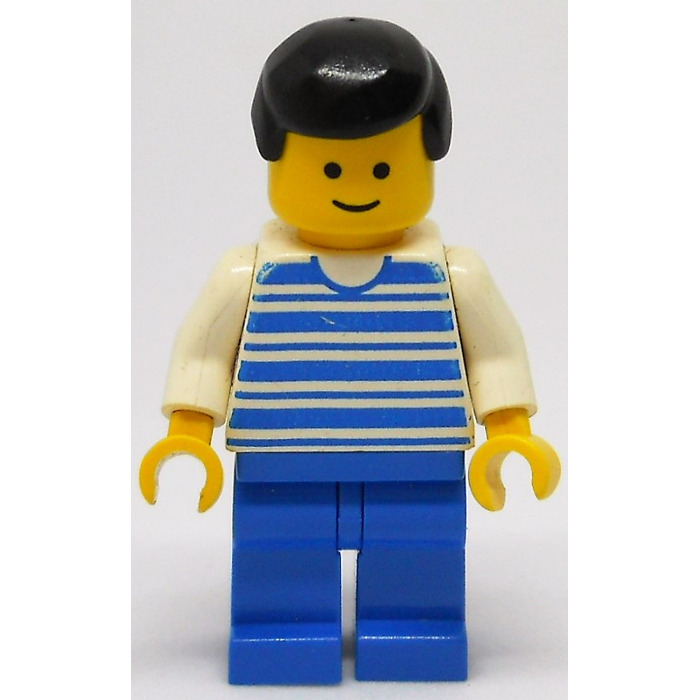 LEGO Man with Blue Striped Shirt Minifigure