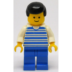 LEGO Man with Blue Striped Shirt Minifigure