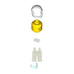 LEGO NASA Astronaut with Torso Sticker Minifigure