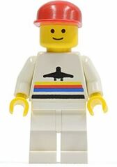 LEGO Airport Worker with Red Cap and White Legs Minifigure