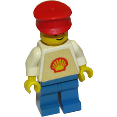 LEGO Shell Worker with trapezoid torso sticker Minifigure
