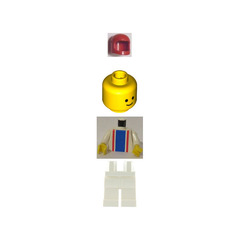 LEGO Racer, Blue and Red Vertical Stripes Minifigure