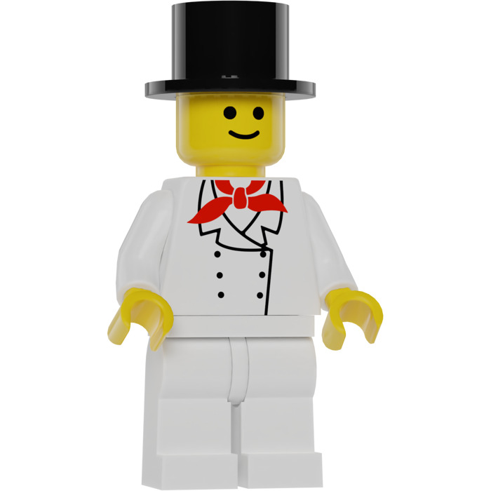 LEGO Chef - Standard Grin, White Legs, Top Hat Minifigure
