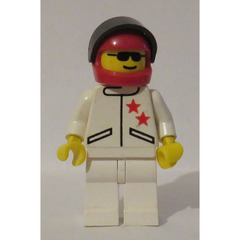 LEGO Race Car Driver with 2 Stars on Shirt Minifigure