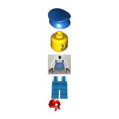 LEGO Engineer Max with Dark Gray Hands Minifigure
