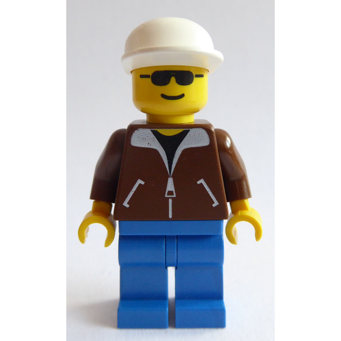 LEGO Person with Brown Jacket, White Cap Minifigure