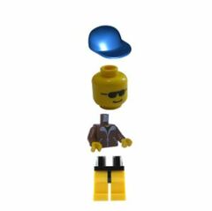 LEGO Man with Aviator Jacket and Blue Cap Minifigure