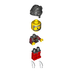 LEGO Viking Red Chess Bishop with Glued Horns Minifigure