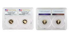 2021-W 1/10 oz Proof American Gold Eagle 2-Coin Designer Set PCGS PR70 FS