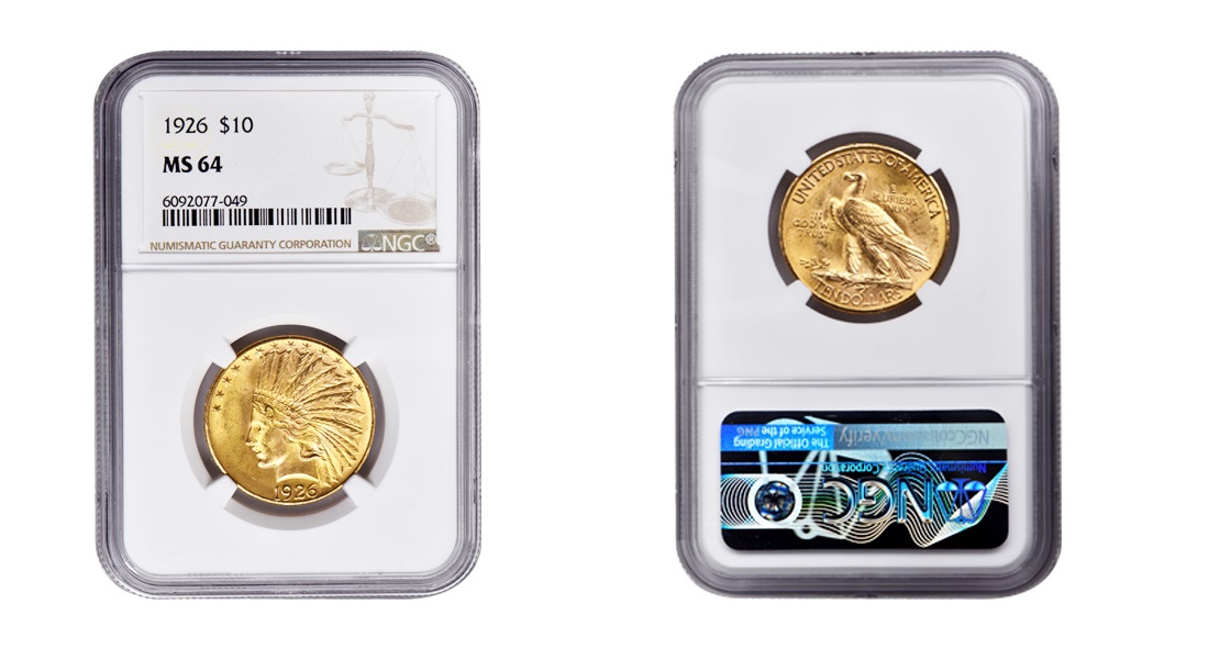 1926 $10 Indian Gold Eagle Coin MS64