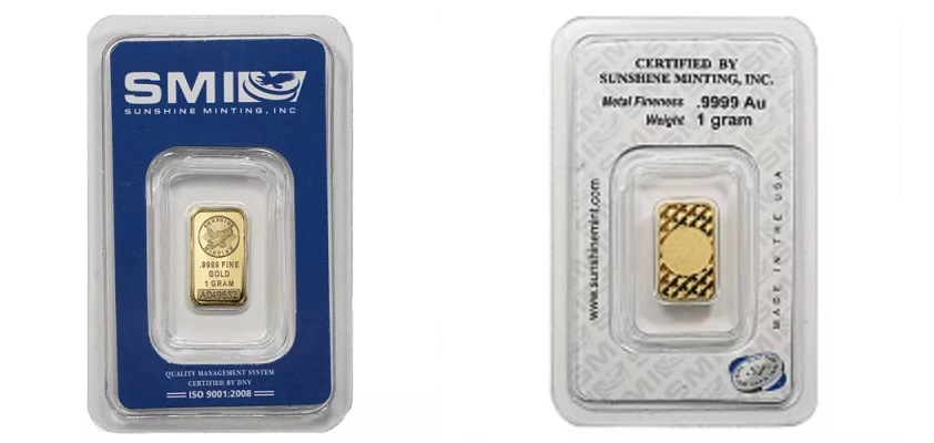 1 Gram Sunshine Gold Bar