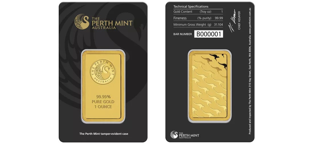 1 oz Perth Mint Gold Bar