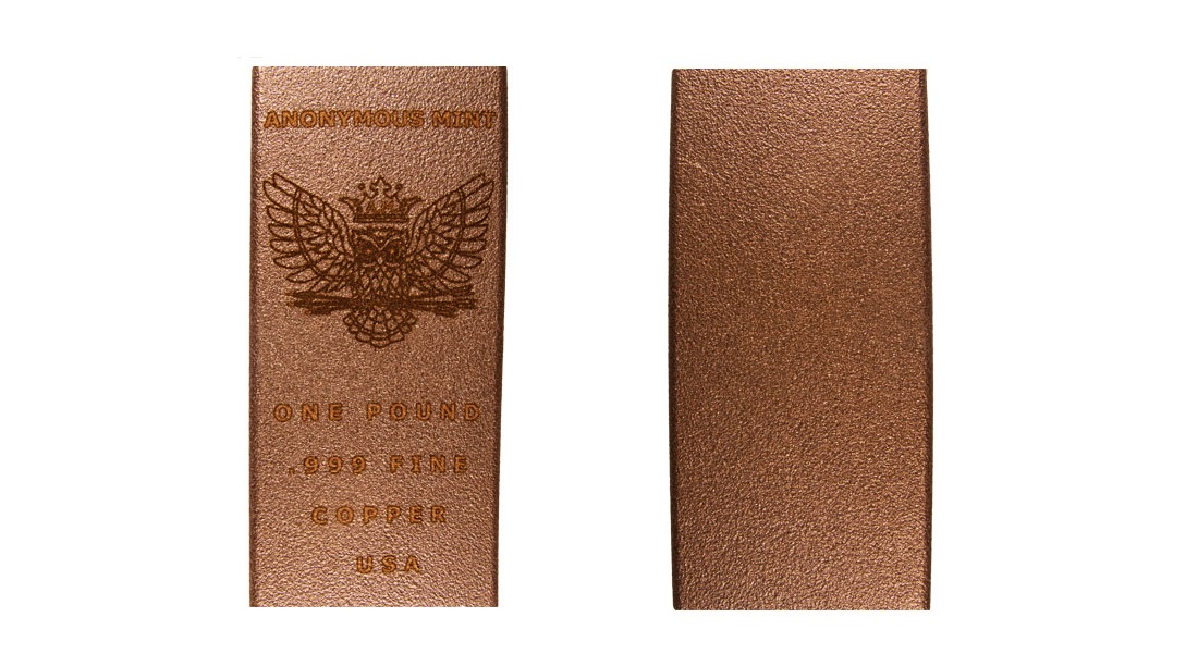1 Pound Anonymous Owl Copper Bar