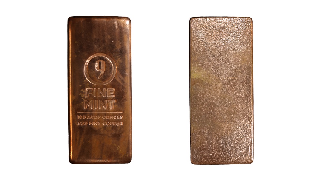 100 oz Copper Bar