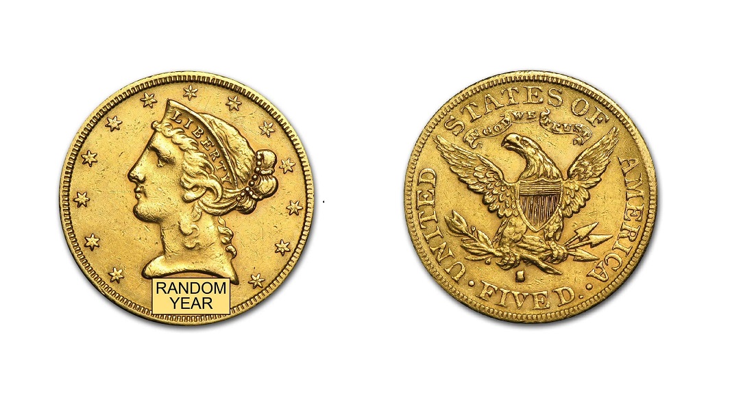 $5 Liberty Gold Half Eagle