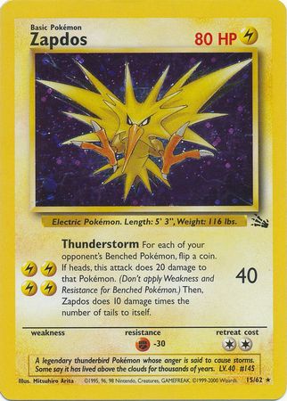 Zapdos - 15/62 - Cosmos Holo