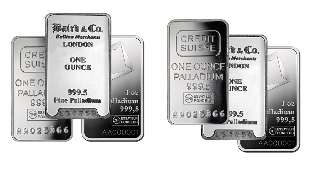 1 oz Palladium Bar