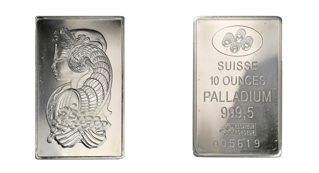 10 oz PAMP Suisse Palladium Bar