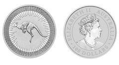 2022 1 oz Australian Platinum Kangaroo Coin