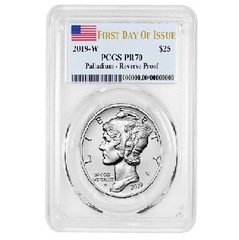 2019-W 1 oz American Palladium Eagle Reverse Proof Coin PCGS PR70
