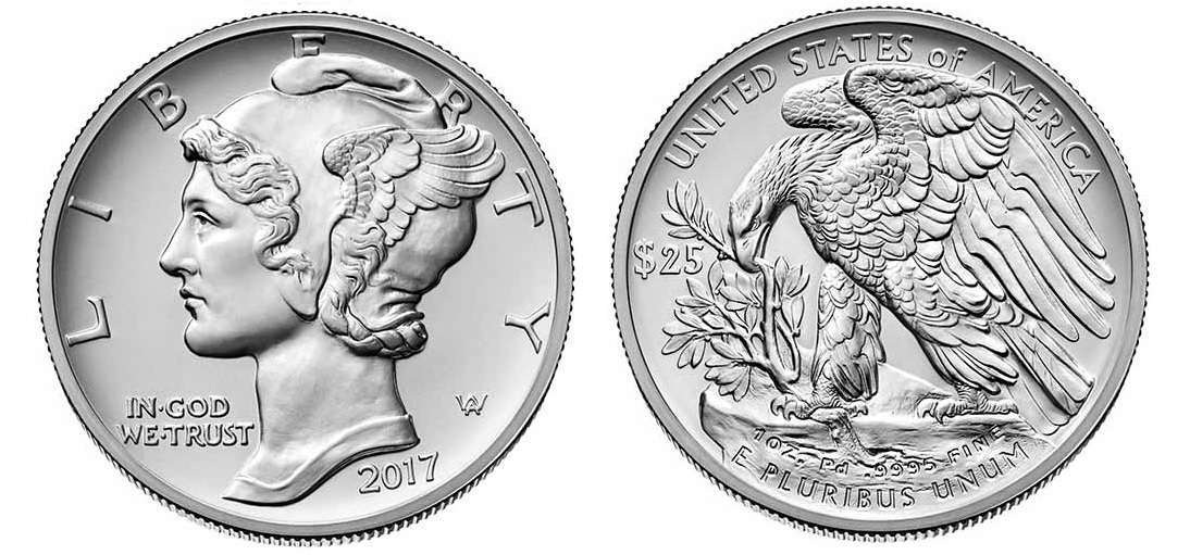 2017 1 oz American Palladium Eagle Coin