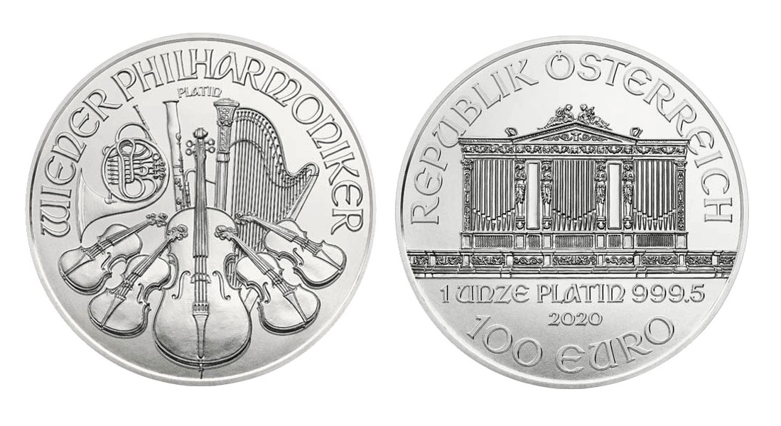 2022 1 oz Austrian Platinum Philharmonic Coin