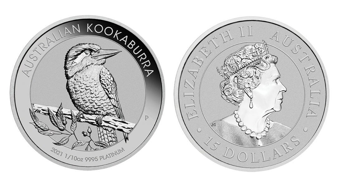 2021 1/10 oz Australian Platinum Kookaburra Coin