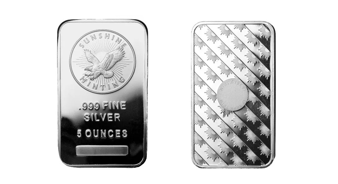 5 oz Sunshine Silver Bar